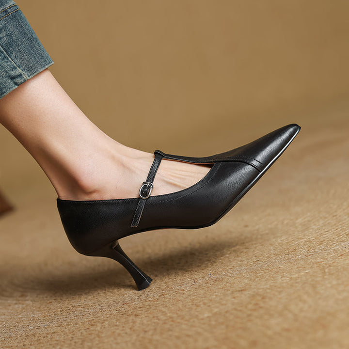 Elvarra | Women’s Leather Pointed Toe Heels