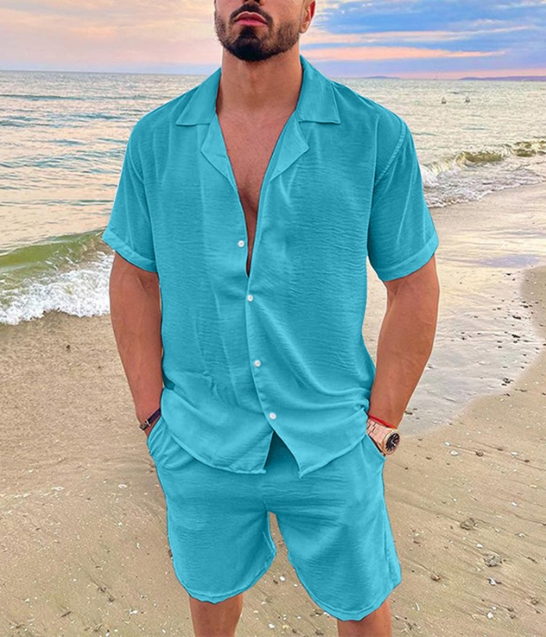 Eden | Men’s Summer Linen Short Sleeve Set