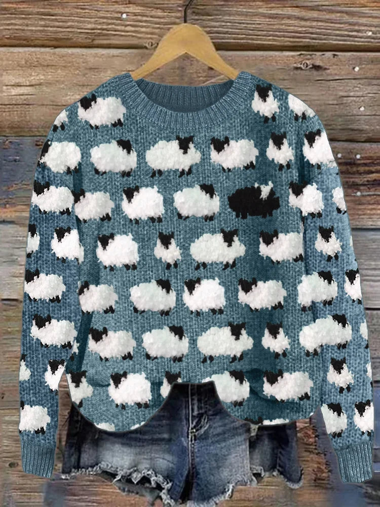 Elisha | Women’s 3D Sheep Print Pullover