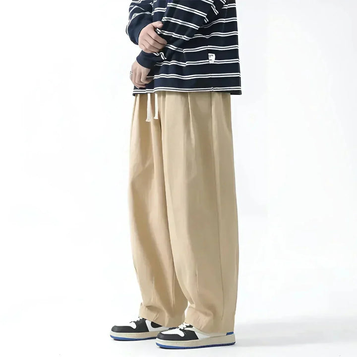 Gregor | Men’s Oversized Pleated Cotton Pants