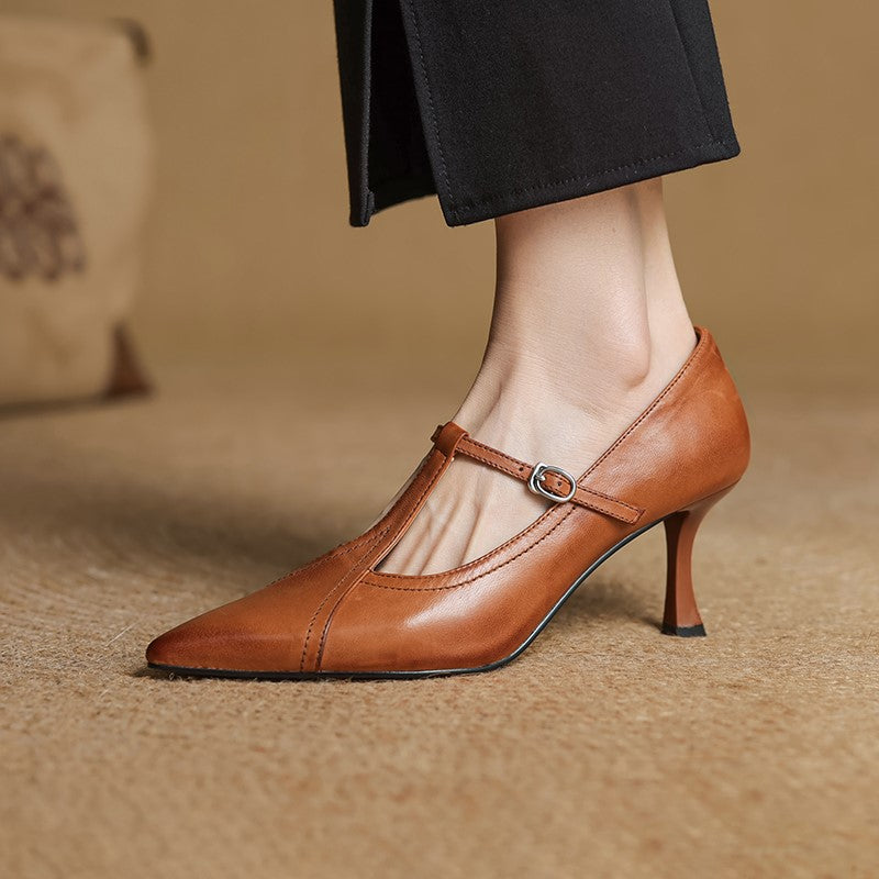 Elvarra | Women’s Leather Pointed Toe Heels