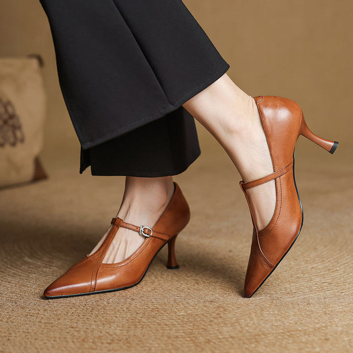 Elvarra | Women’s Leather Pointed Toe Heels