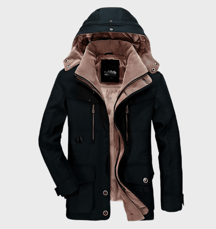 Evermont | Men’s Thick Winter Coat with Hood &amp; Deep Pockets