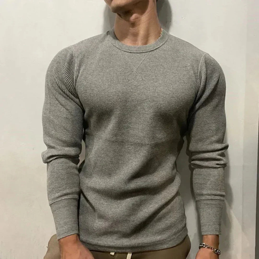 Fynric | Men’s Waffle-Knit Cotton Sweater