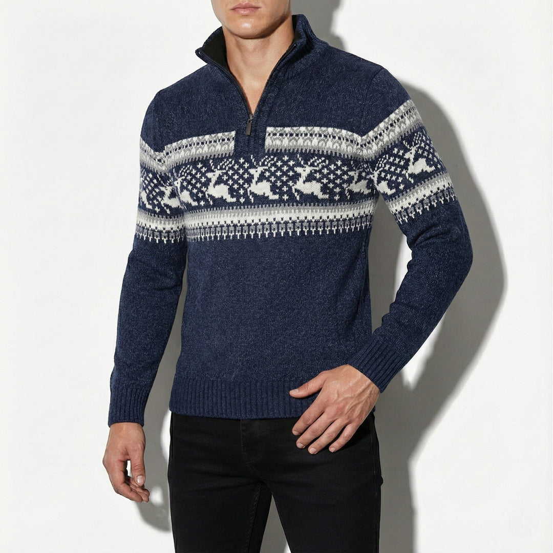 Jordan | Men’s Fair Isle Quarter-Zip Sweater