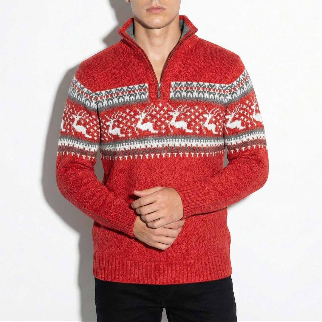 Jordan | Men’s Fair Isle Quarter-Zip Sweater