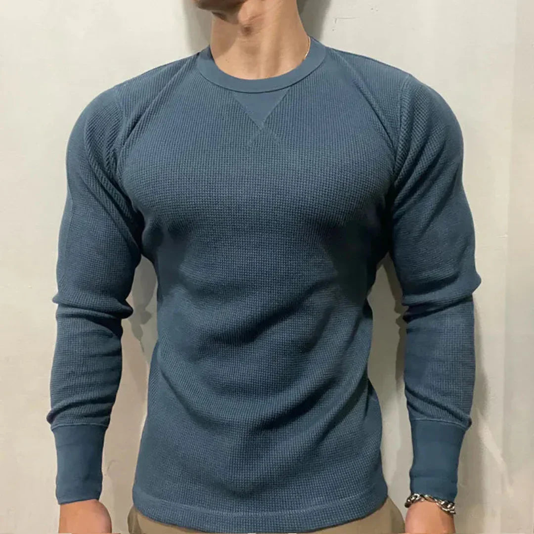 Fynric | Men’s Waffle-Knit Cotton Sweater