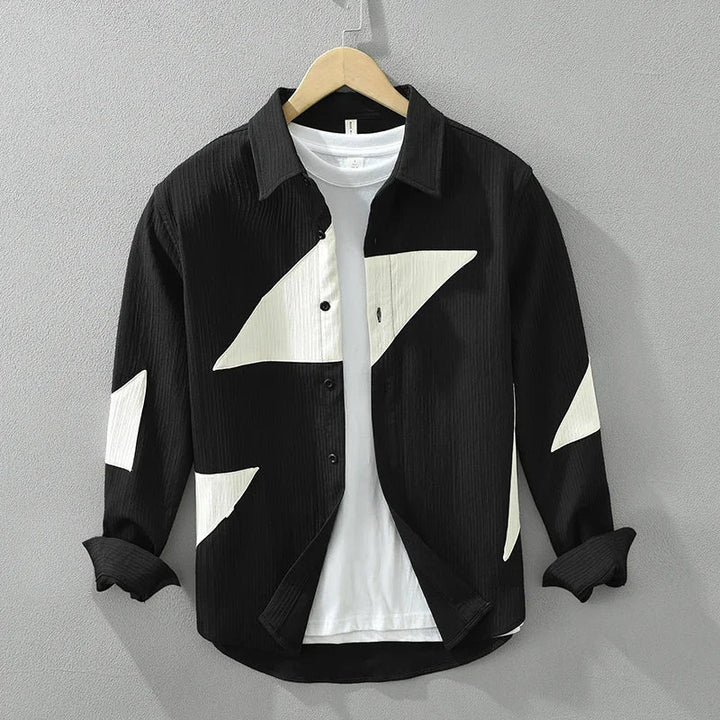 Juliano | Men’s Cotton Geometric Pattern Shirt