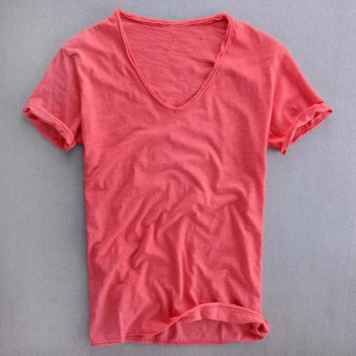 Lenaro | Men’s V-Neck Cotton T-Shirt
