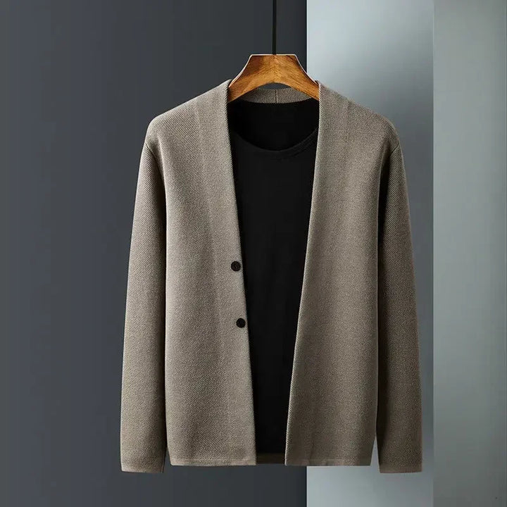 Rivanio | Men’s Ribbed Wool Blend Cardigan