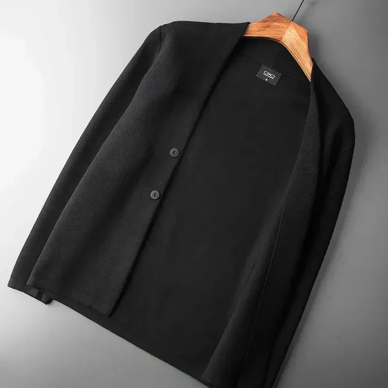 Rivanio | Men’s Ribbed Wool Blend Cardigan