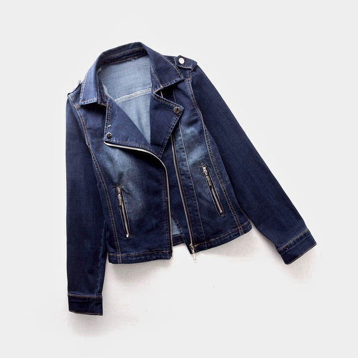 Valtero | Women’s Vintage Moto Denim Jacket