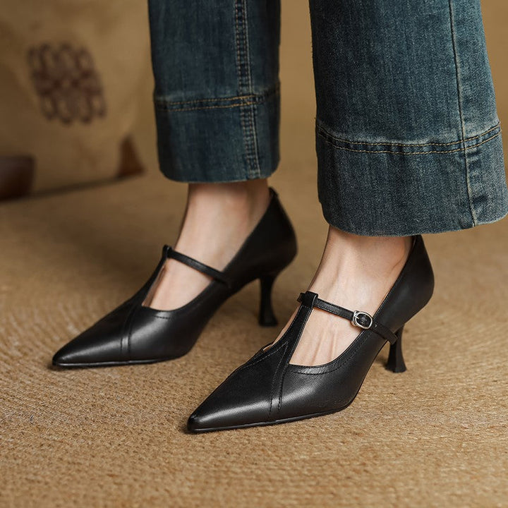 Elvarra | Women’s Leather Pointed Toe Heels