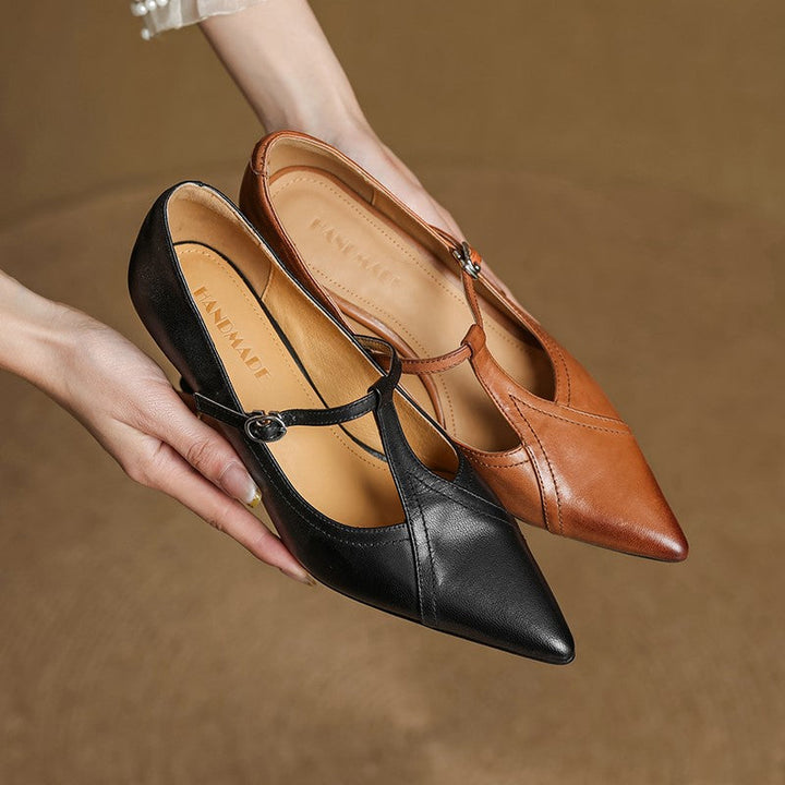 Elvarra | Women’s Leather Pointed Toe Heels