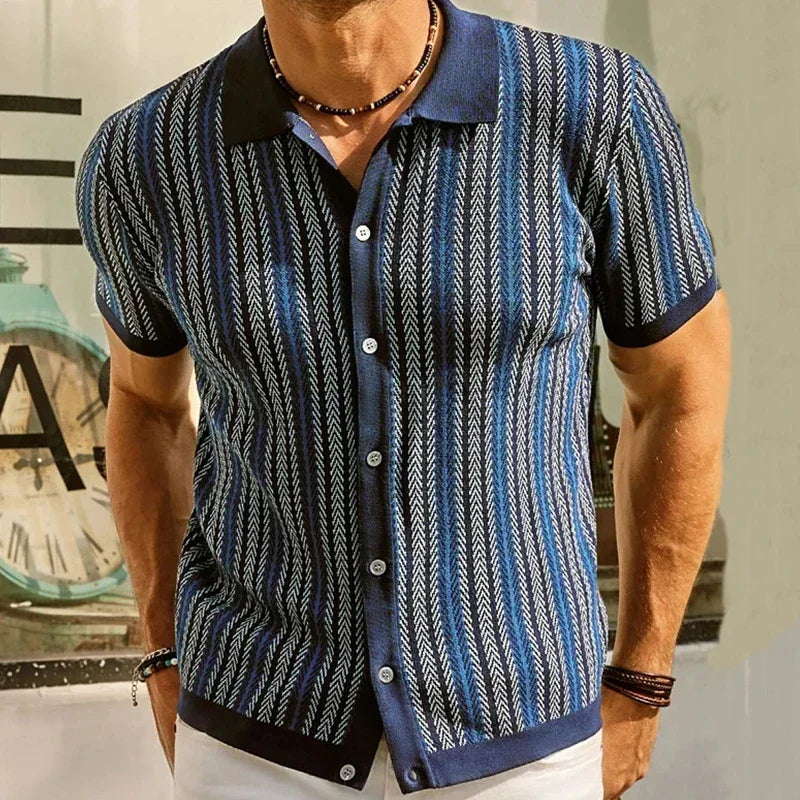 Mark | Men’s Organic Cotton Striped Button Up Shirt