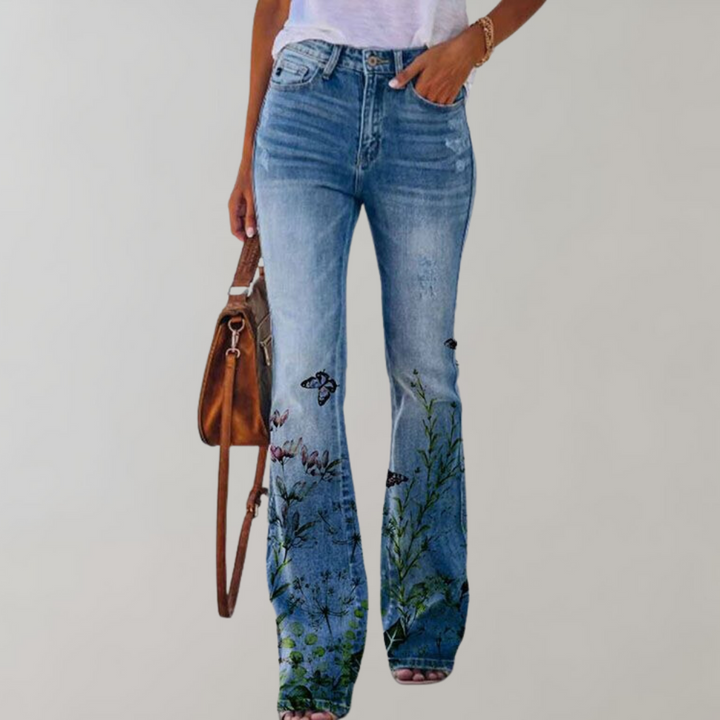 Maryam | Women’s Flared Flower Jeans