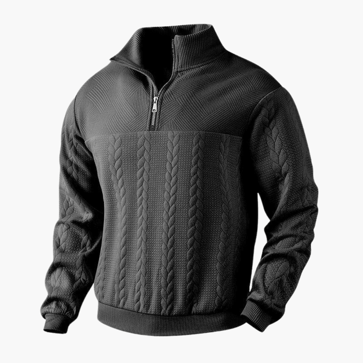 Calvin | Men’s Cable Knit Troyer Sweater