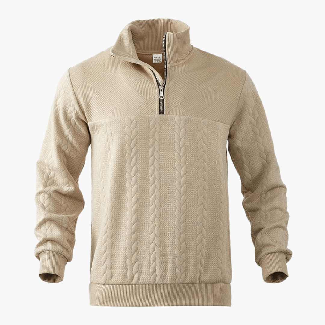 Calvin | Men’s Cable Knit Troyer Sweater