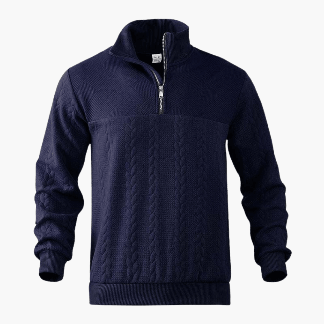 Calvin | Men’s Cable Knit Troyer Sweater