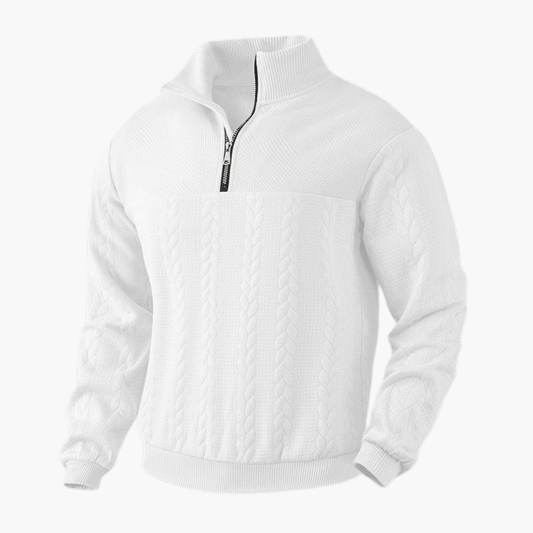 Calvin | Men’s Cable Knit Troyer Sweater