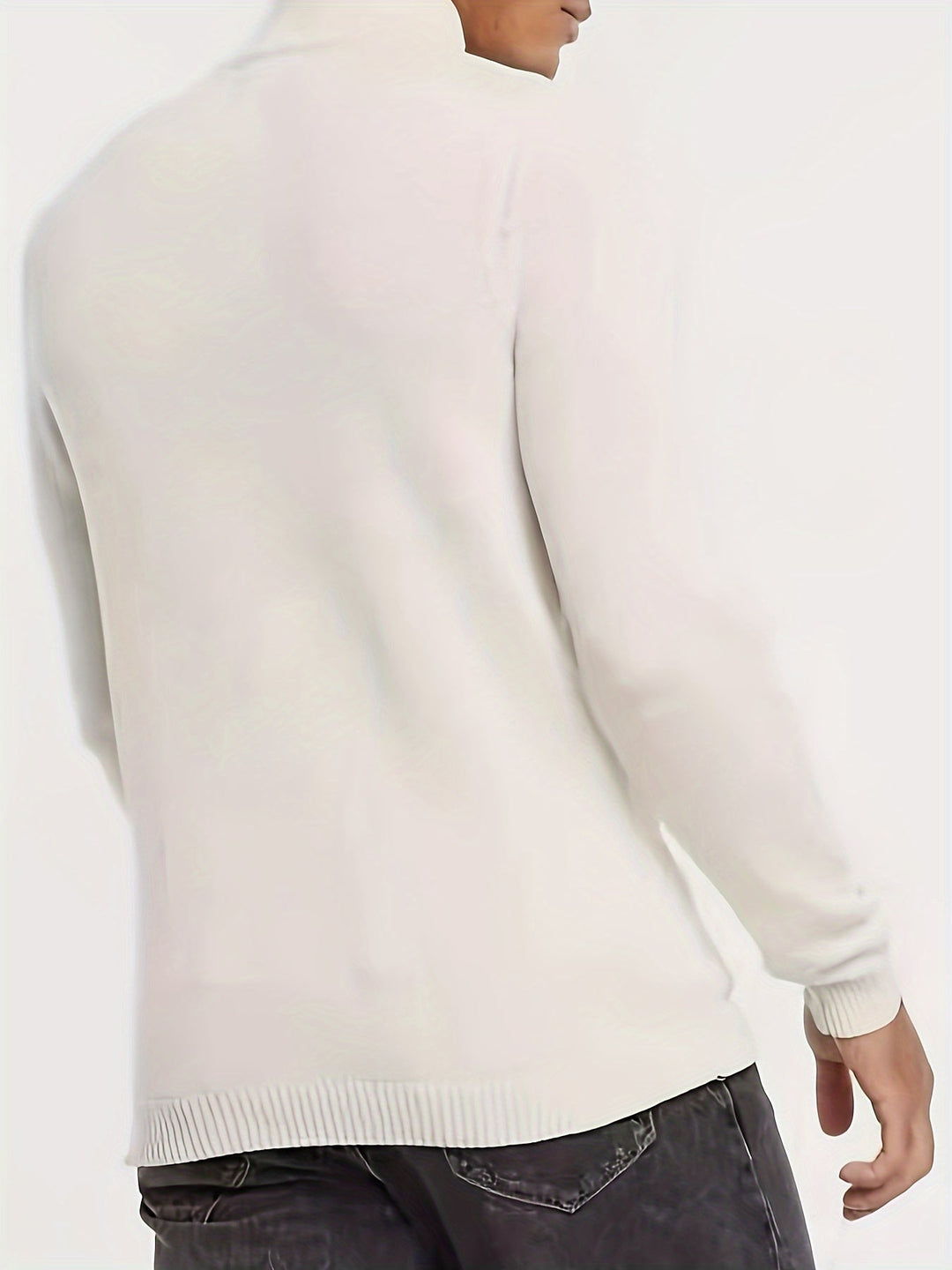 Alverio | Men’s Casual Half-Zip Sweater with High Collar