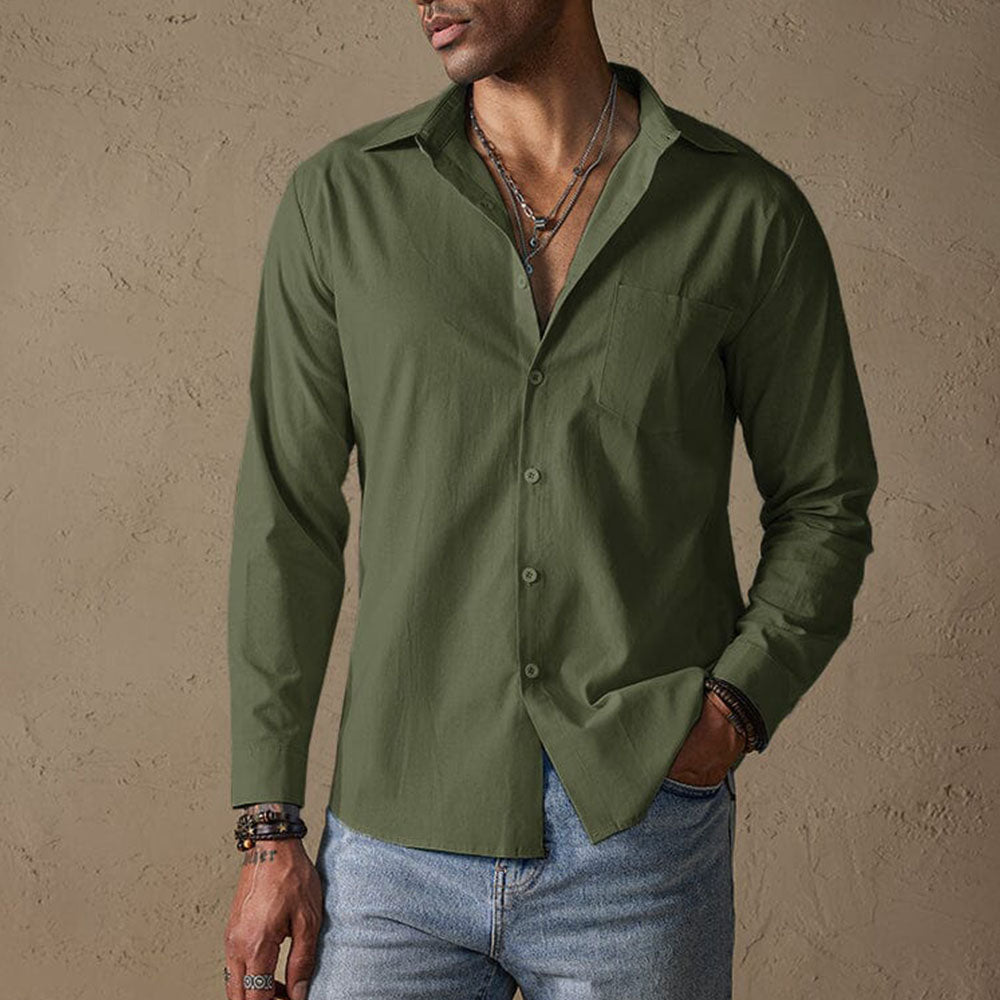 Solven | Men’s Casual Linen Shirt