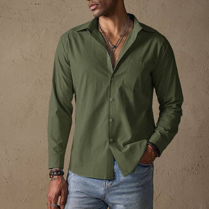 Solven | Men’s Casual Linen Shirt