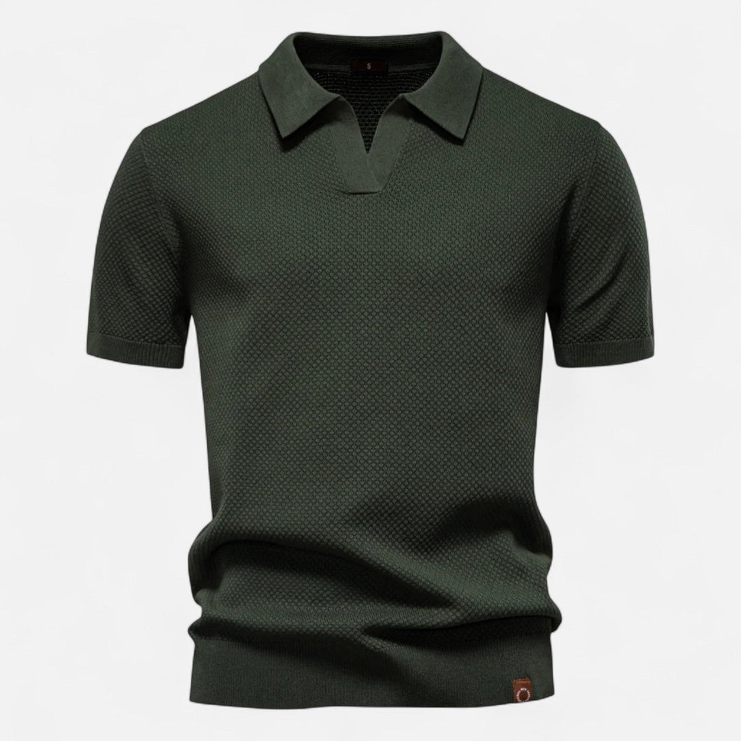 Corvello | Men’s Tailored Knit Polo Shirt