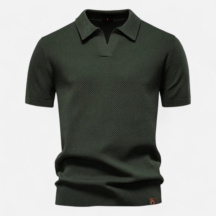 Corvello | Men’s Tailored Knit Polo Shirt