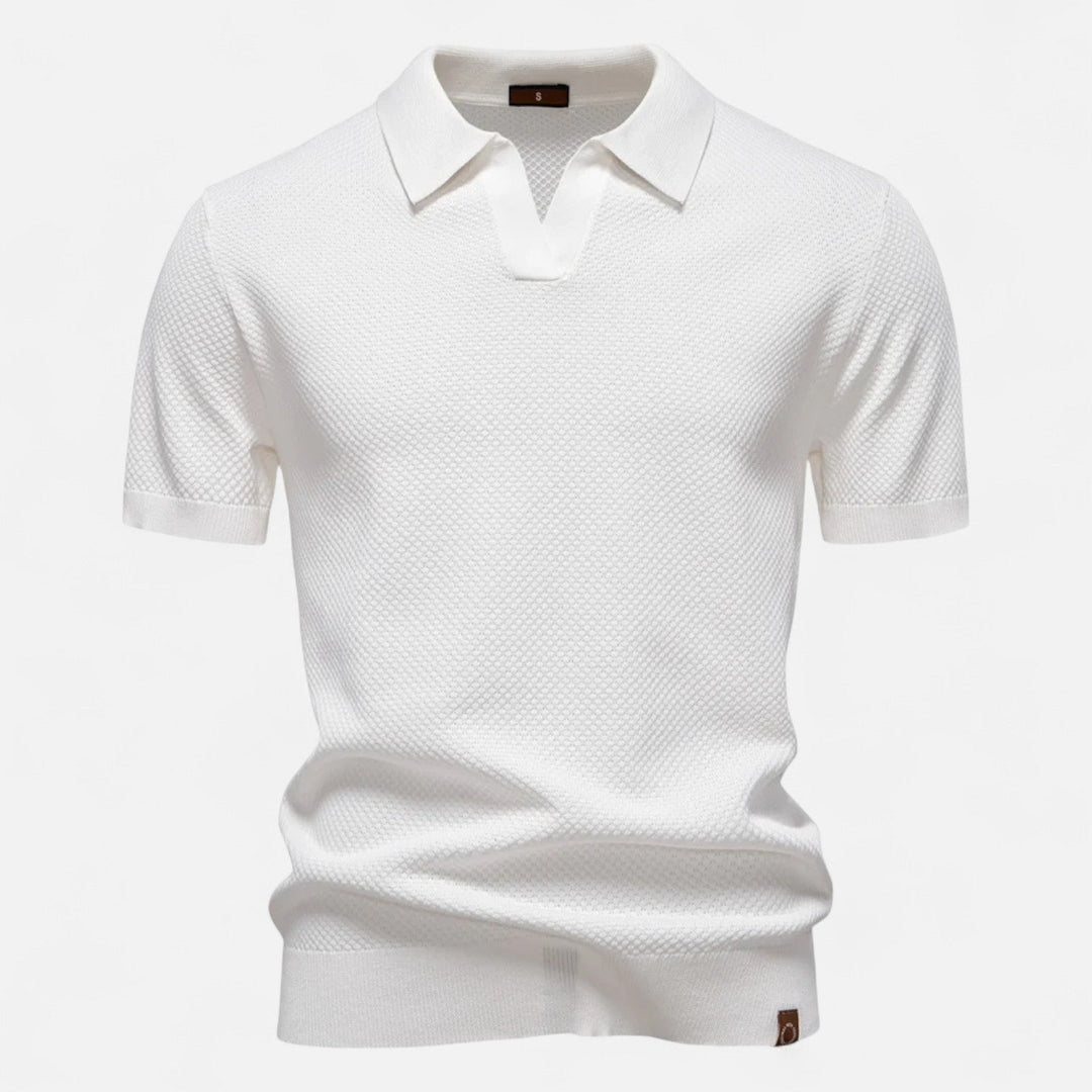 Corvello | Men’s Tailored Knit Polo Shirt