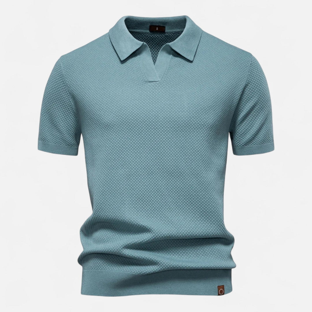 Corvello | Men’s Tailored Knit Polo Shirt
