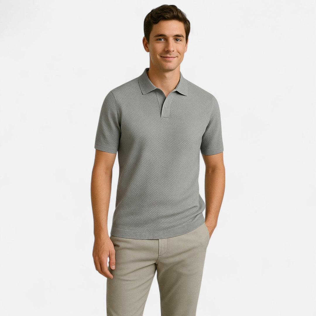 Corvello | Men’s Tailored Knit Polo Shirt