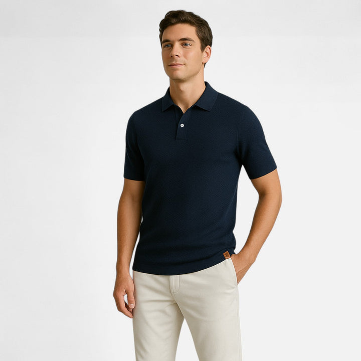 Corvello | Men’s Tailored Knit Polo Shirt