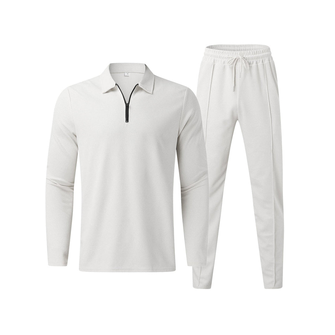 Cedric | Men’s Long Sleeve Polo Shirt and Trouser Set