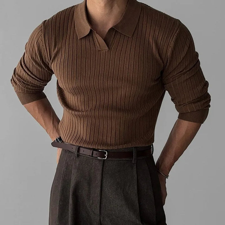 Lenard | Men’s Ribbed Polo Shirt