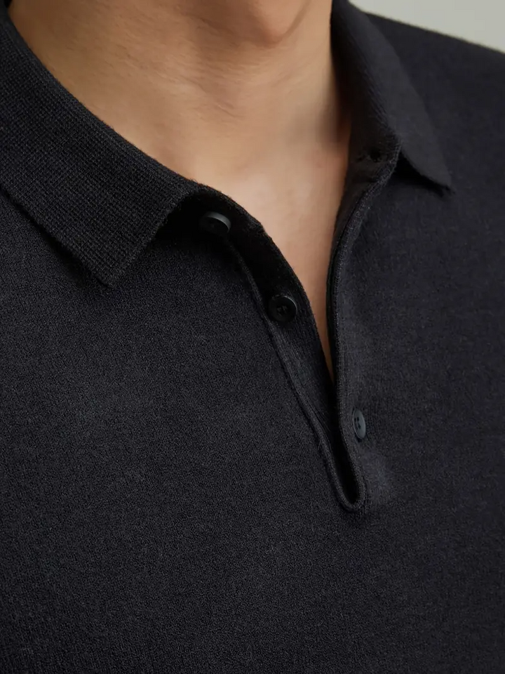 Livarno | Men’s Stylish Knit Polo Sweater