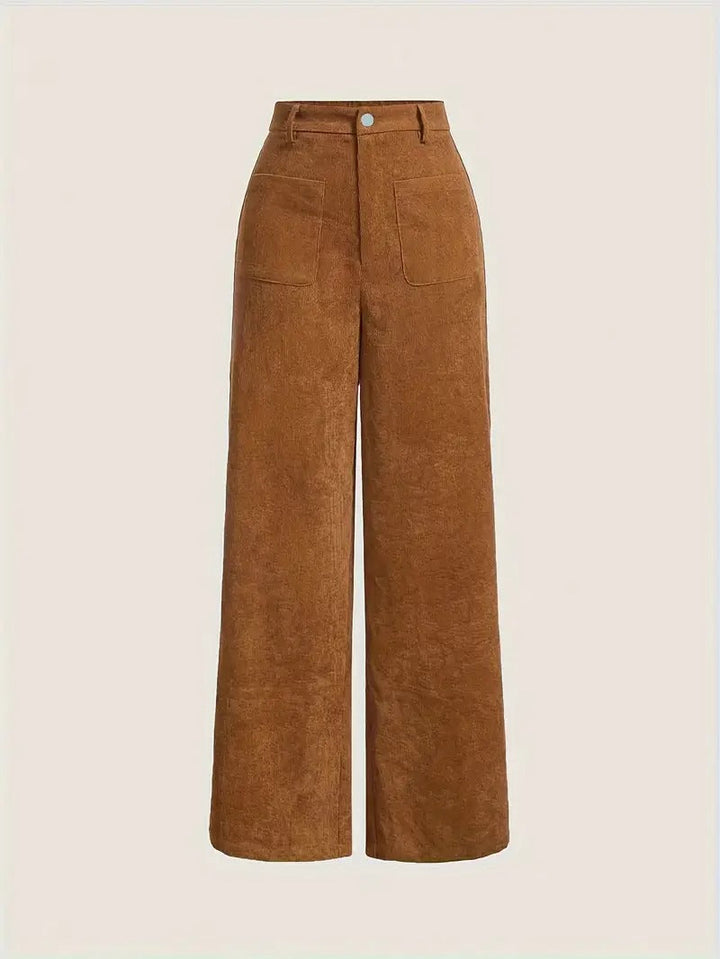 Milena | Women’s High-Waist Straight-Leg Winter Trousers