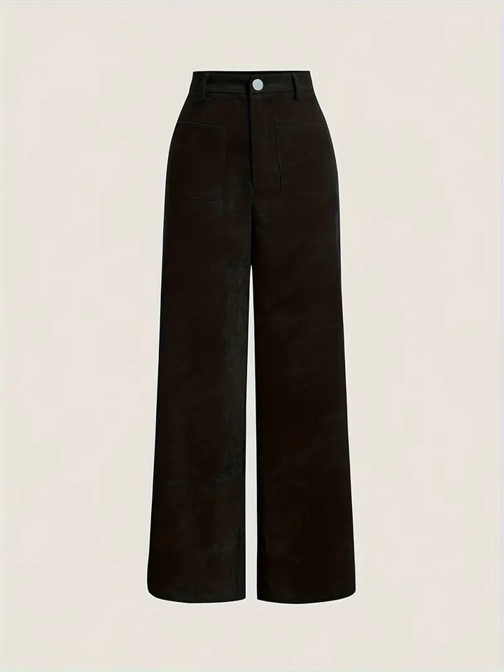 Milena | Women’s High-Waist Straight-Leg Winter Trousers
