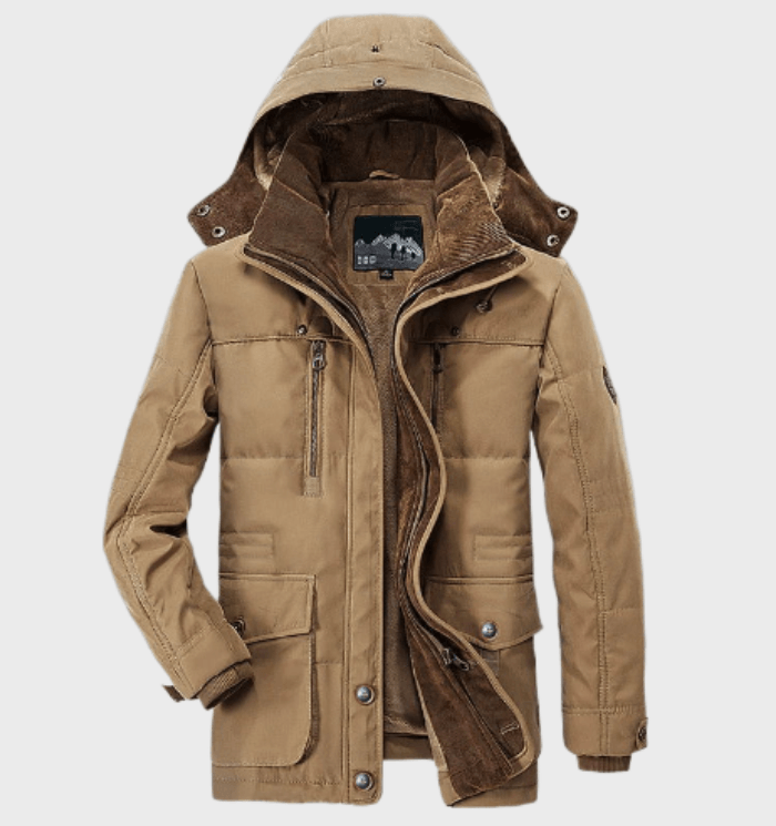 Evermont | Men’s Thick Winter Coat with Hood &amp; Deep Pockets