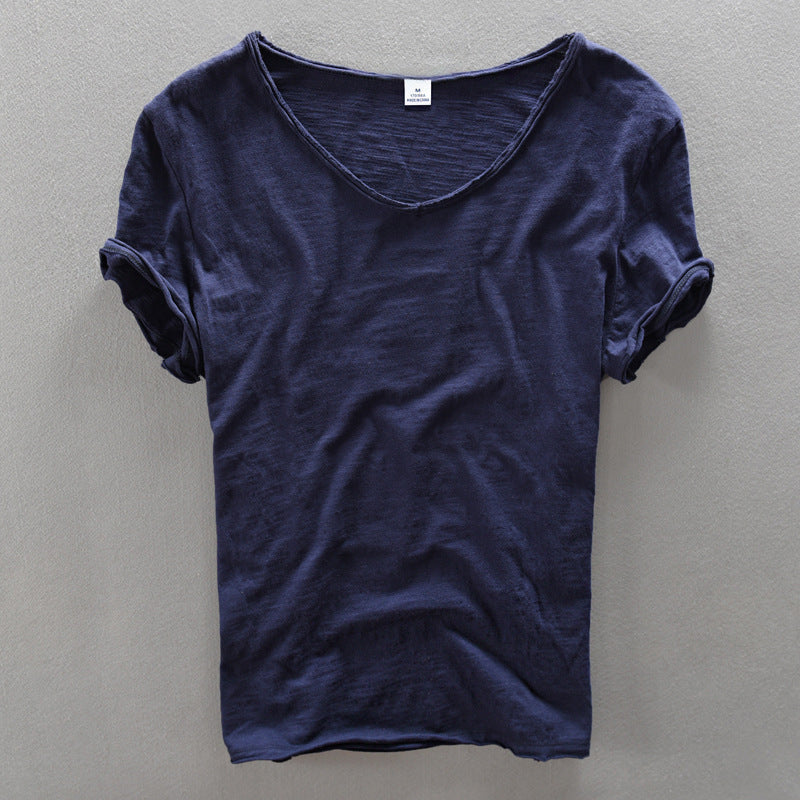Lenaro | Men’s V-Neck Cotton T-Shirt