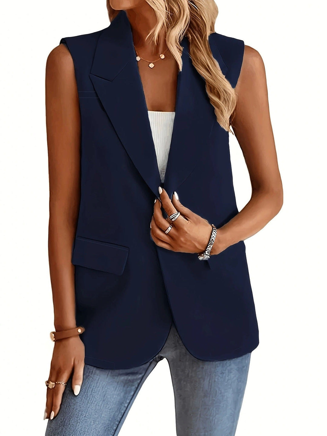 Vivian | Women’s Tailored Sleeveless Blazer Vest