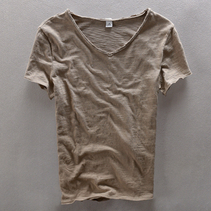 Lenaro | Men’s V-Neck Cotton T-Shirt