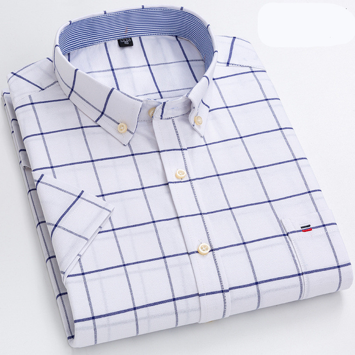 Liorio | Men’s Short-Sleeve Checkered Shirt