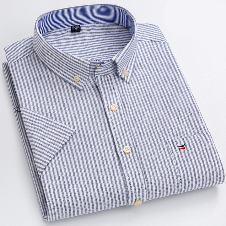 Liorio | Men’s Short-Sleeve Checkered Shirt