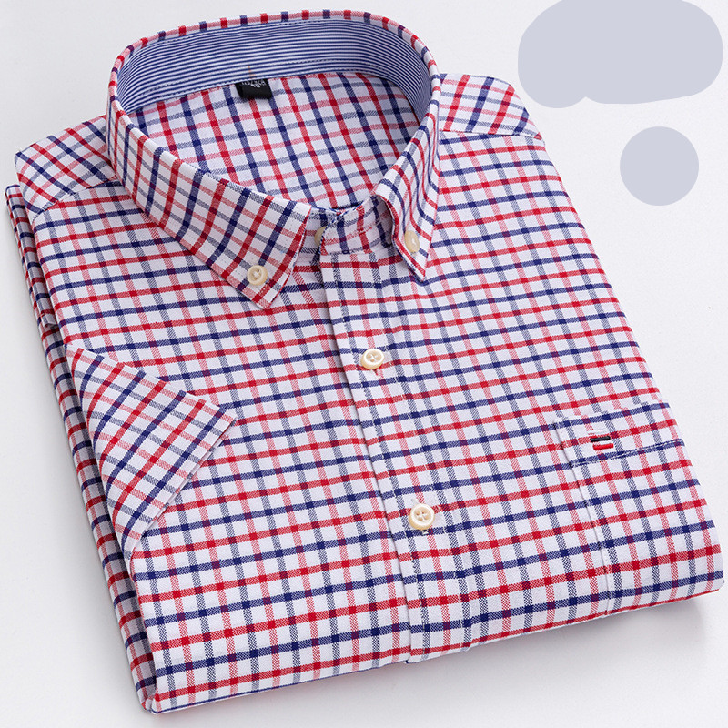 Liorio | Men’s Short-Sleeve Checkered Shirt