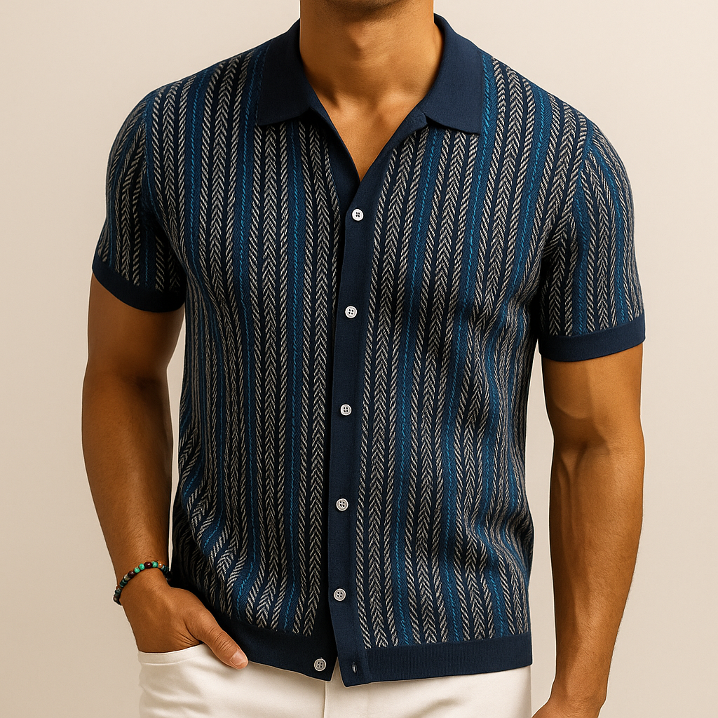 Orviano | Men’s Organic Cotton Herringbone Shirt