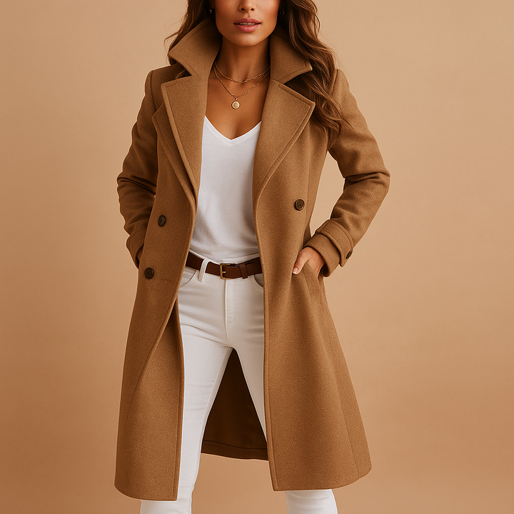 Princess | Women’s Long Trench Coat with Buttons