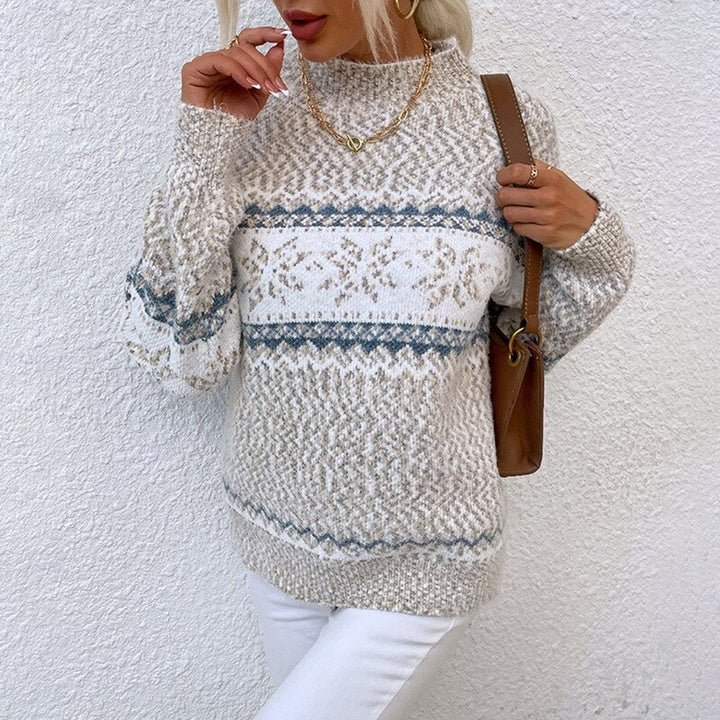 Freya | Women’s Nordic Pattern Wool Blend Sweater