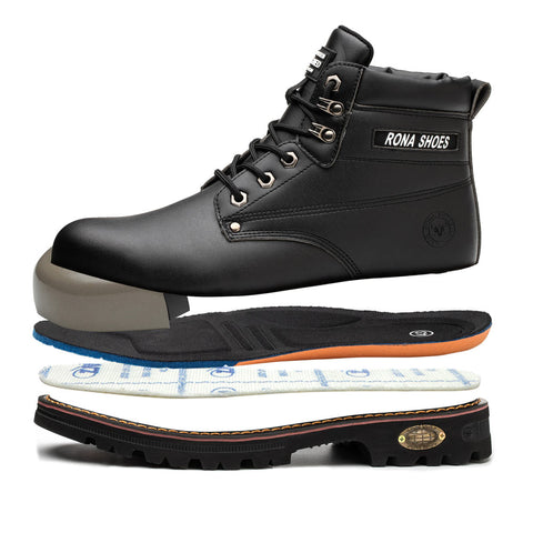 Fortis | Unisex Black Safety Boots