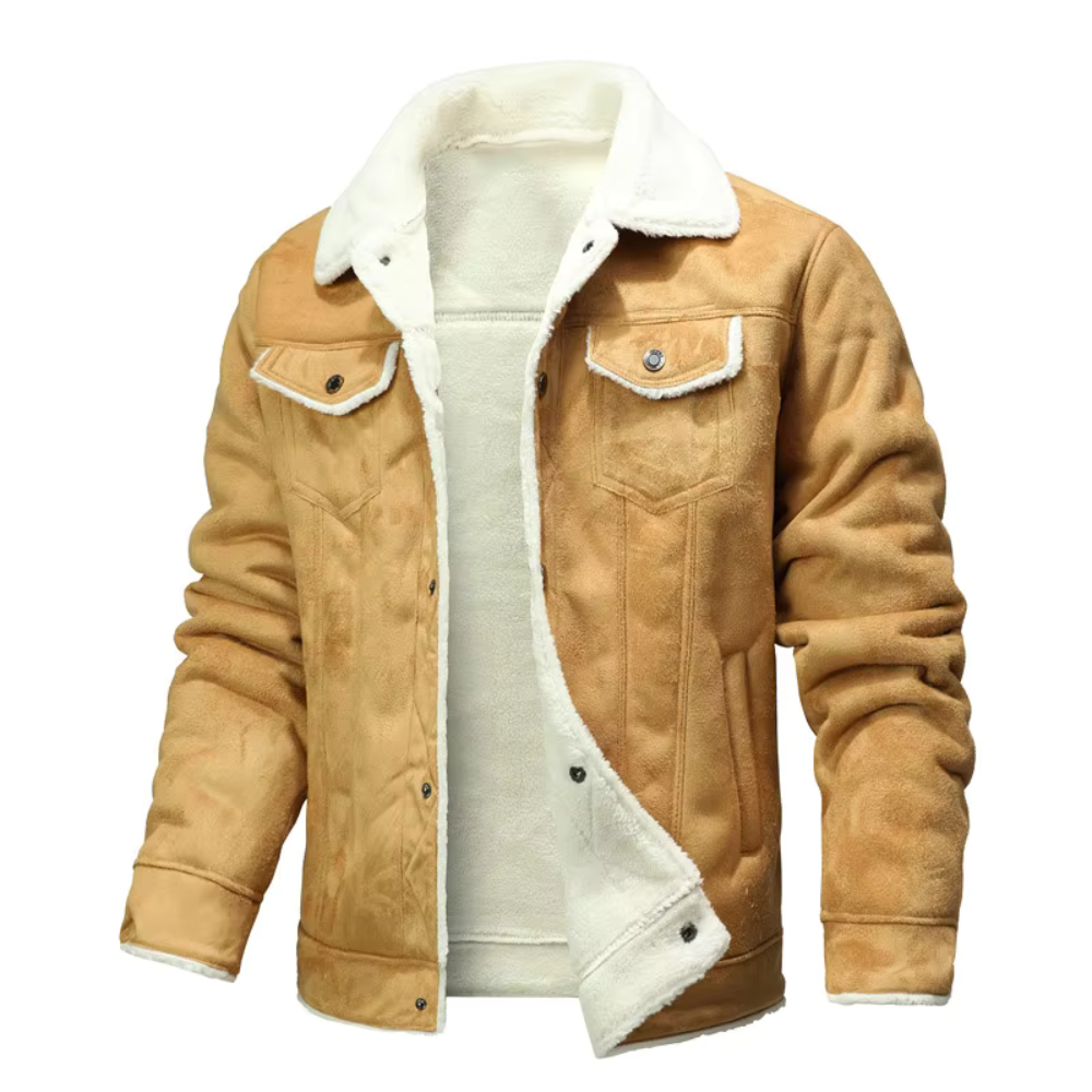 Ricardi | Men’s Suede Faux Leather Jacket